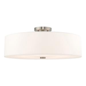 Meridian - 5 Light Semi-Flush Mount in Meridian Style - 22 Inches wide by 9 Inches high