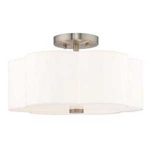 Chelsea - 3 Light Flush Mount in Chelsea Style - 18 Inches wide by 8.5 Inches high