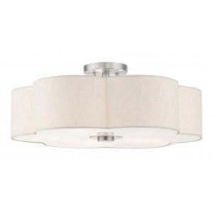 Solstice - 5 Light Semi-Flush Mount in Solstice Style - 22 Inches wide by 9 Inches high