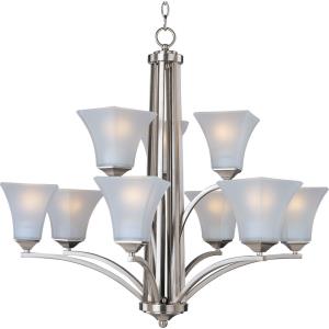 Aurora-Nine Light 2-Tier Chandelier in Contemporary style-31.5 Inches wide by 30 inches high