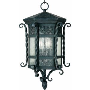 Scottsdale-3 Light Outdoor Hanging Lantern in Mediterranean style-12.5 Inches wide by 24 inches high