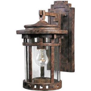 Santa Barbara DC-One Light Outdoor Wall Mount in Craftsman style-7 Inches wide by 13 inches high