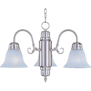 Builder Basics-Three Light Chandelier in Builder style-21 Inches wide by 14 inches high