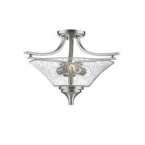 Natalie-3 Light Semi-Flush Mount-19 Inches Wide by 13 Inches High