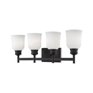 Burbank-4 Light Bath Vanity-9.25 Inches Wide by 26.375 Inches High