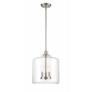 Asheville - 3 Light Pendant-50.5 Inches Tall and 12 Inches Wide
