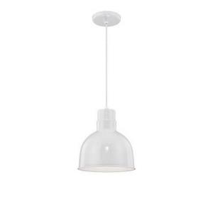 R Series-One Light Cord Hung Pendant with Deep Bowl Shade-10 Inches Wide by 11 Inches High