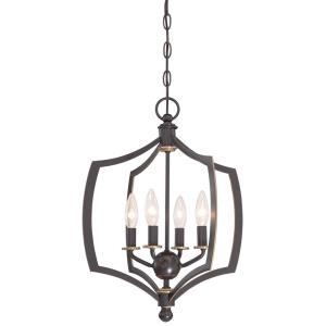 Middletown - Mini Chandelier 4 Light Downton Bronze/Gold in Transitional Style - 20.25 inches tall by 16 inches wide