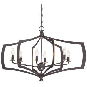 Middletown - Chandelier 6 Light Downton Bronze/Gold in Transitional Style - 21.25 inches tall by 26 inches wide