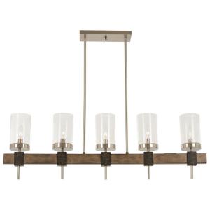 Bridlewood - 5 Light Island in Transitional Style - 19 inches tall by 40 inches wide
