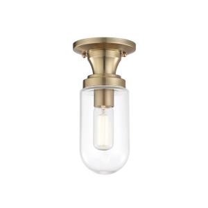 Clara-One Light Semi-Flush Mount in Style-4.75 Inches Wide by 11 Inches High