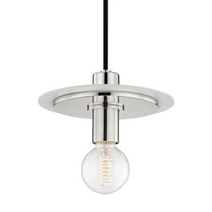 Milo-One Light Small Pendant in Style-9 Inches Wide by 4.25 Inches High
