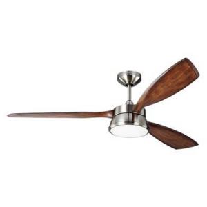 Destin - 3 Blade Ceiling Fan with Handheld Control and Includes Light Kit in Transitional Style - 57 Inches Wide by 13.69 Inches High
