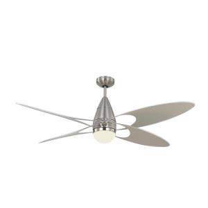 Butterfly - 4 Blade Ceiling Fan with Handheld Control and Includes Light Kit in Modern Style - 54 Inches Wide by 15.81 Inches High