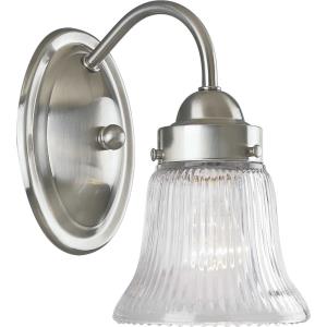 Economy Fluted Glass - 1 Light in Traditional style - 4.88 Inches wide by 8.25 Inches high