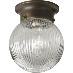 Glass Globes - Close-to-Ceiling Light - 1 Light - Globe Shade in Transitional and Traditional style - 6.38 Inches wide by 7.25 Inches high