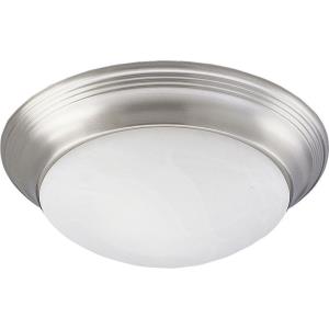 Alabaster Glass - 4.625 Inch Height - Close-to-Ceiling Light - 2 Light - Bowl Shade - Line Voltage - Damp Rated