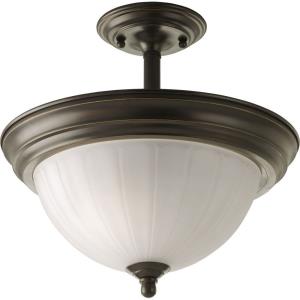 Melon - Close-to-Ceiling Light - 2 Light - Bowl Shade in Transitional and Traditional style - 13.25 Inches wide by 12.5 Inches high