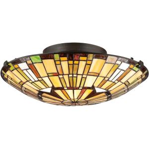 Reed - 2 Light Semi-Flush Mount - 6 Inches high