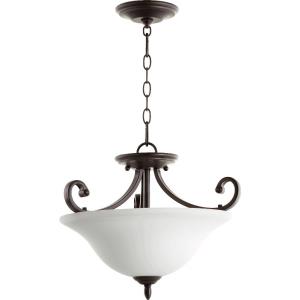 Bryant - 3 Light Dual Mount Pendant in Quorum Home Collection style - 17.5 inches wide by 16.5 inches high