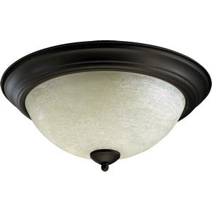 3 Light Flush Mount in Transitional style - 15.5 inches wide by 7 inches high