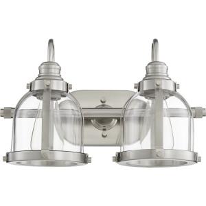 Banded Dome - 2 Light Bath Vanity in Transitional style - 16 inches wide by 10 inches high