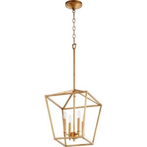 Gabriel - 4 Light Entry Pendant in Quorum Home Collection style - 12.5 inches wide by 16 inches high