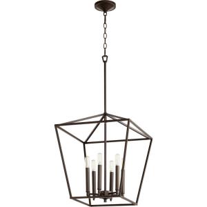 Gabriel - 6 Light Entry Pendant in Quorum Home Collection style - 17 inches wide by 21 inches high
