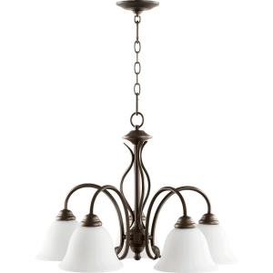 Spencer - 5 Light Nook Pendant in Quorum Home Collection style - 24 inches wide by 20 inches high
