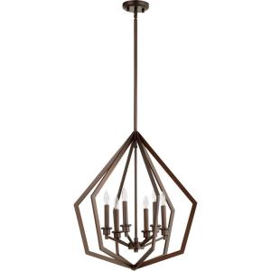 Knox - 6 Light Pendant in Quorum Home Collection style - 22 inches wide by 24.75 inches high