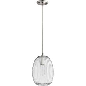 1 Light Pendant in Transitional style - 8.5 inches wide by 12.5 inches high