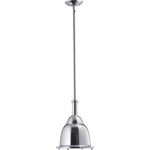 1 Light Step Dome Pendant in Transitional style - 10.5 inches wide by 18 inches high