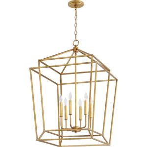 Monument - 6 Light Entry Pendant in Transitional style - 21 inches wide by 31 inches high