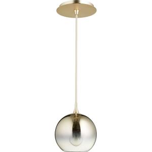 1 Light Pendant in Transitional style - 6 inches wide by 9.25 inches high