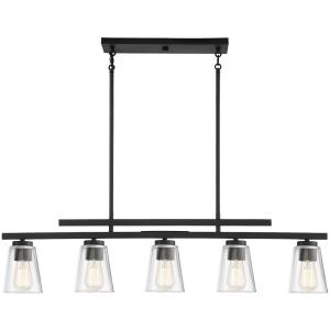 5 Light Linear Chandelier-10 inches tall by 5 inches wide