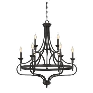 9 Light Chandelier-Traditional Style with Transitional and Farmhouse Inspirations-37 inches tall by 32 inches wide