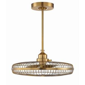 10W 1 LED Fan D lier-Transitional Style with Mid-Century Modern and Industrial Inspirations-29.5 inches tall by 26 inches wide