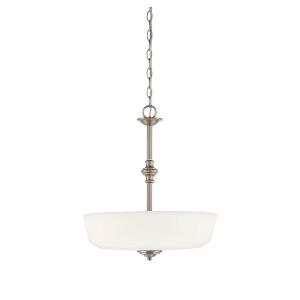 3 Light Pendant-Traditional Style with Transitional Inspirations-21.5 inches tall by 18 inches wide
