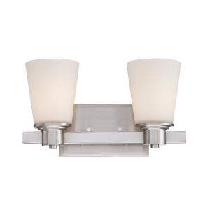 2 Light Bath Bar-Modern Style with Contemporary and Transitional Inspirations-8 inches tall by 14.25 inches wide