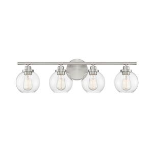 4 Light Bath Vanity-Mid-Century Modern Style with Modern and Contemporary Inspirations-8.5 inches tall by 30 inches wide