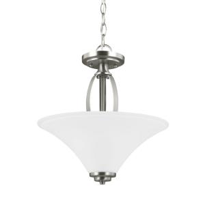 Metcalf - Two Light Semi-Flush Mount in Transitional Style - 15 inches wide by 16.25 inches high