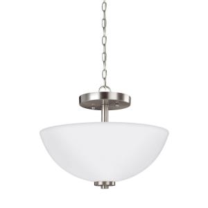 Oslo - 18.6W 2 LED Convertible Pendant in Contemporary Style - 13.5 inches wide by 11.25 inches high