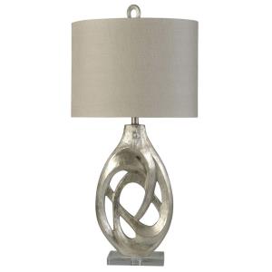 One Light Champagne Silver Table Lamp