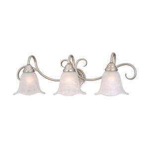Bella 3-Light Bathroom Light in Transitional Style 9 Inches Tall and 28.25 Inches Wide