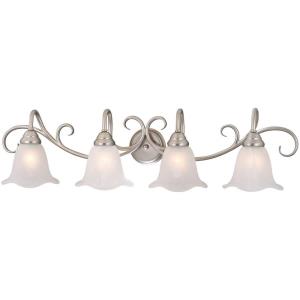 Bella 4-Light Bathroom Light in Transitional Style 9 Inches Tall and 37.5 Inches Wide