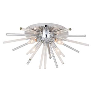 Aria 4-Light Flush Mount in Mid-Century Modern and Sputnik Style 10 Inches Tall and 22.5 Inches Wide