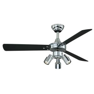 Cyrus 3-Light Ceiling Fan in Contemporary Style 17 Inches Tall and 42 Inches Wide