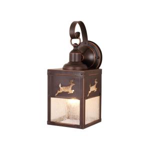 Bryce 1-Light Outdoor Wall Sconce in Rustic and Lantern Style 13 Inches Tall and 5 Inches Wide