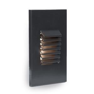 12V 2W 2700K 1 LED Vertical Louvered Scoop Step/Wall Light in Contemporary Style-3.13 Inches Wide by 5 Inches High