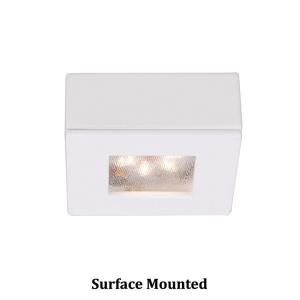 Ledme-4.8W 2700K 1 LED Square Recessed/Surface Mount Button Light-2.25 Inches Wide by 2.25 Inches High